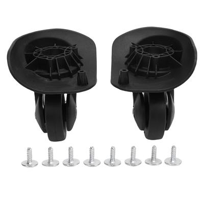 1 Paar Gepäck Koffer Räder Ersatz für 47R Universal Leise Koffer Gepäckräder Ersatzteil Schwarz