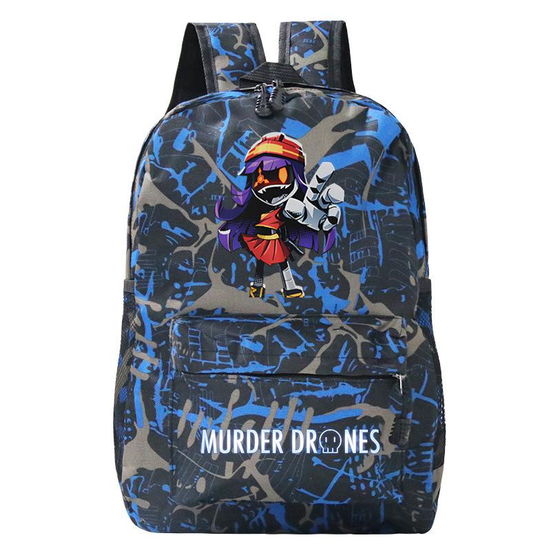 Anime Murder Drones Peripheral Fashion Children's Backpack Large Capacity Load Reduction Student Leisure School Bag