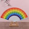 Fan Summer Gift Folding Rainbow Folding Dance Photo Prop Tool Handle Hand Fan Rainbow Folding Fan