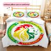 Senegal football Pattern Bedding Home Decoration Birthday Gift (1 * duvet cover + 2 * pillowcase, without core),fan merchandise.