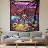 Demon Skull Tapestry Wall Hanging, Ornate Dark Pattern Motif Art, Gothic Wall Decor for Bedroom Living Room Dorm