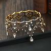 Tuanming Bridal Black Vintage Baroque Full Circle Crystal Tiara
