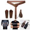 4 Pcs/Set Medieval Renaissance Costume Set Belt Waist Pouch Arm Bracers Halloween Renaissance Accessories