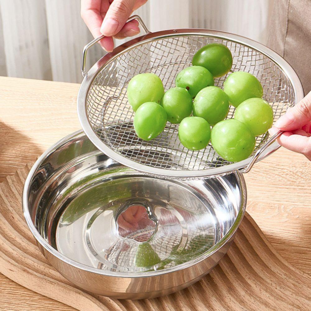 Rust-proof Oil Filter Tray Stainless Steel Air Fryer Drain Basket Oil Strainer Tray  Snack