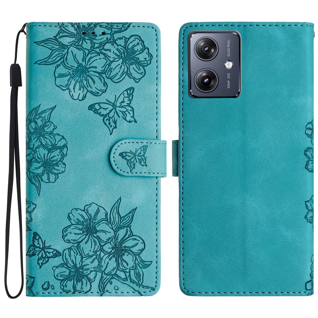 For Motorola Moto G54 5G Cell Phone Case PU Leather Imprinted Pattern Wallet Phone Cover