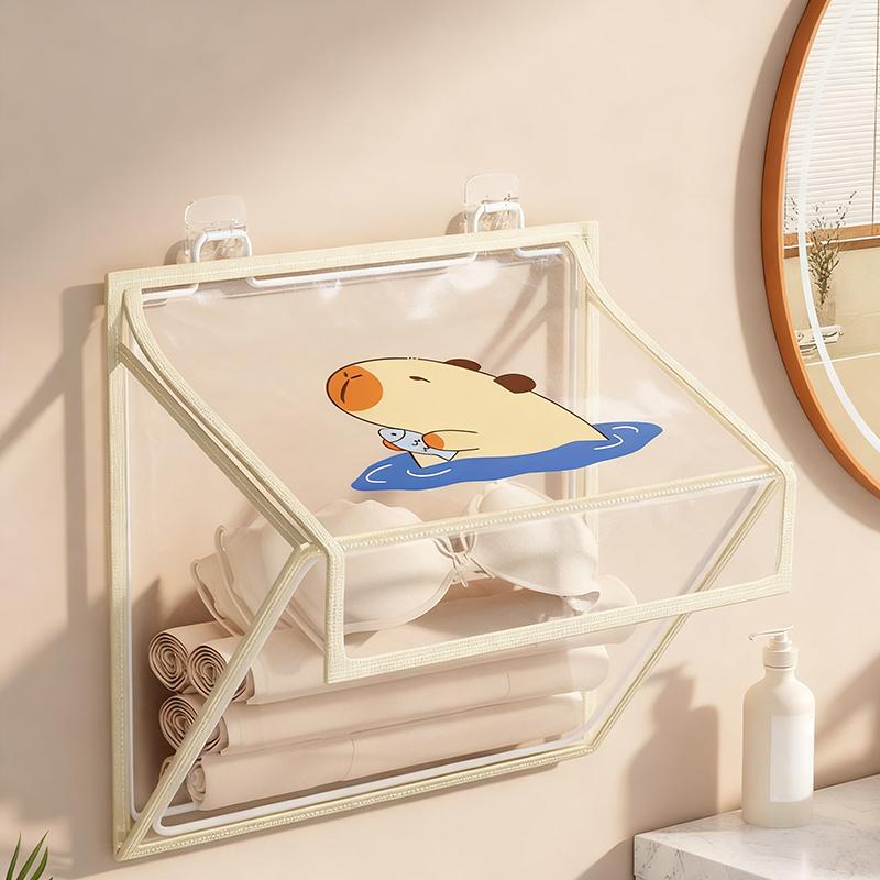 Waterproof Bath Bag, Bathroom And Toilet Storage Bag For Clean Clothes, Multi-Functional Wall-Mounted Shelf Behind The Door