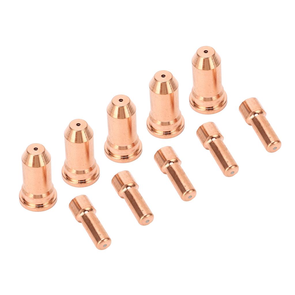 10Pcs Nozzle Electrode Kit Copper 1.5mm Nozzle Plasma Cutter Consumables for PT100 Series
