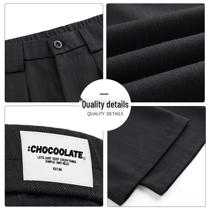 CHOCOOLATEit Herren Retro Lockere Gerade Bein Casual Hose