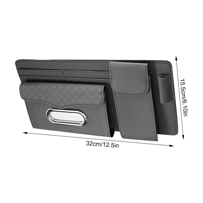 Sun Visor Organizer Sunglasses Holder Car Organizer Sun Visor Pouch Storage Organizer Truck Visor Organizer Card Holder Tissue