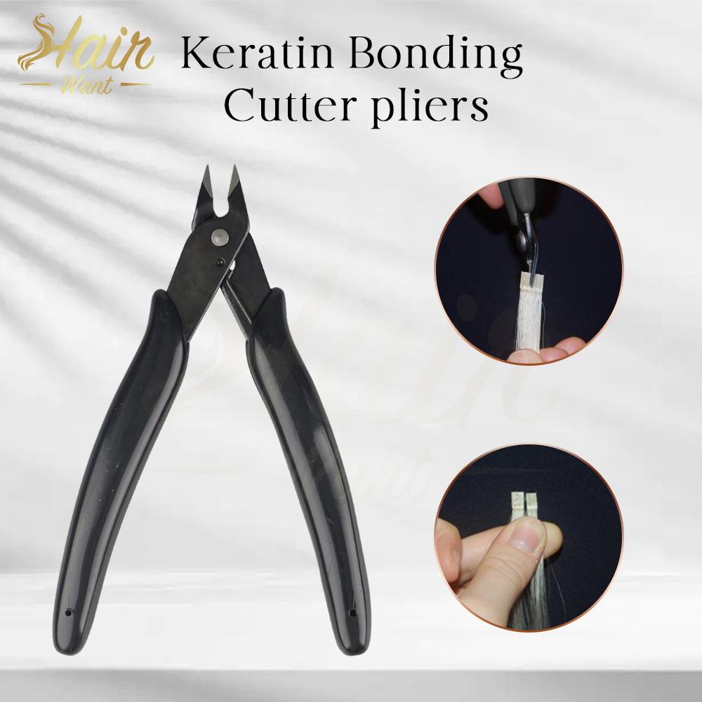 Keratin Bond Cutting Pliers Pre- Bonded Extensions Pliers Hair Pliers Cutter K-Tip Extensions Bonding Cutter
