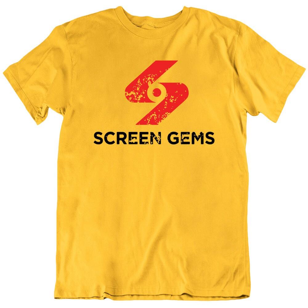 Retro Screen Gems Logo Distressed T Shirt Unisex T-Shirt XL