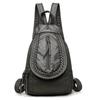 Washed Leather Backpack Literary Soft Leather Small Backpack