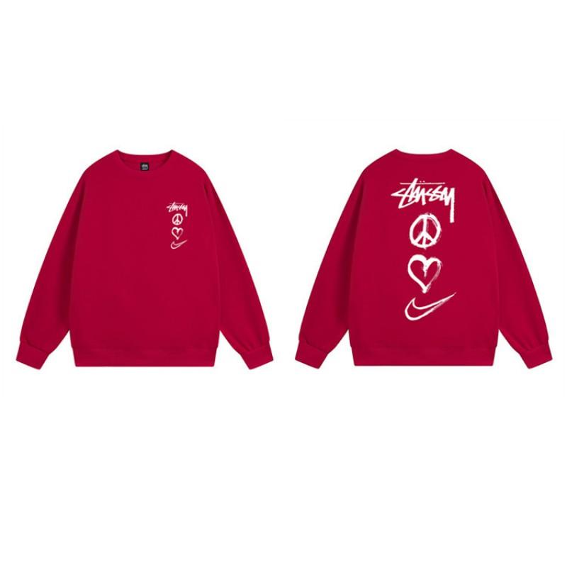 Unisex Oversized Crewneck Fleece-Lined Cotton Sweatshirt With Dice Letter Print Winter Casual Wear