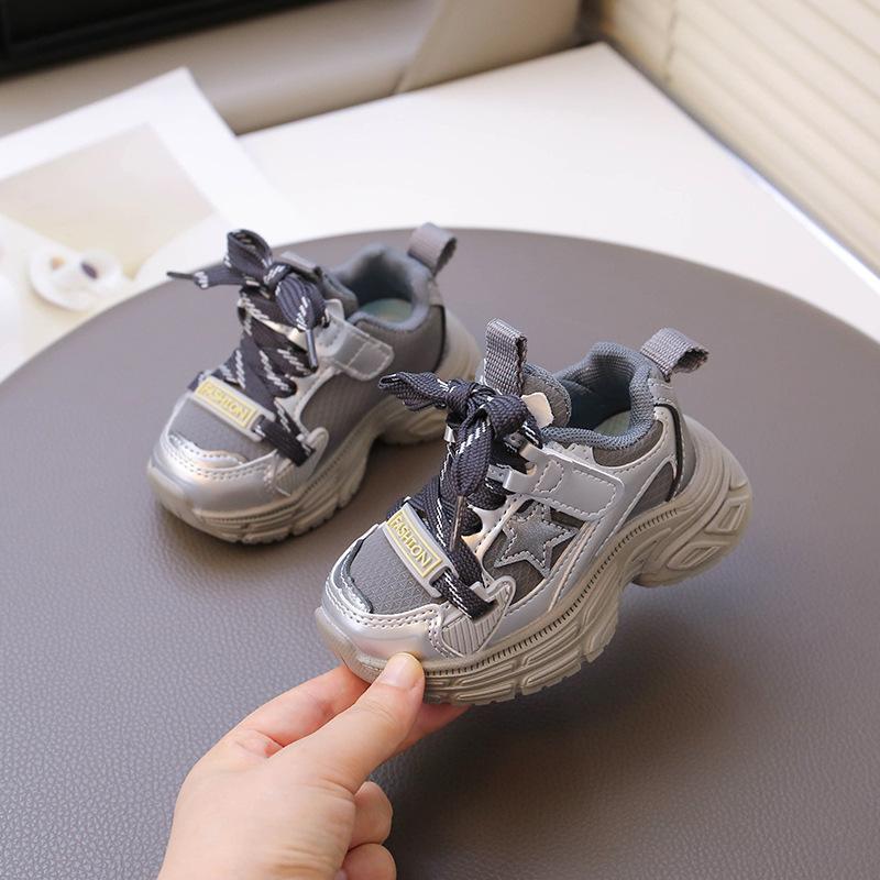 Boys' dad shoes mesh breathable autumn new children's lightweight casual shoes girls soft-soled non-slip sports shoes