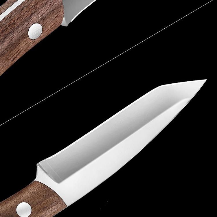 Nerezový nůž na ovoce s pouzdrem Kuchyňský nůž na zeleninu Dřevěná rukojeť Loupací nůž Venkovní přenosný kemping