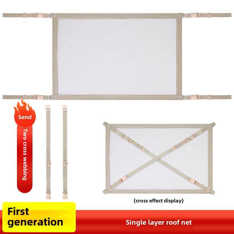 Upgraded Car Roof Storage Net with Webbing for Trunk Pickup