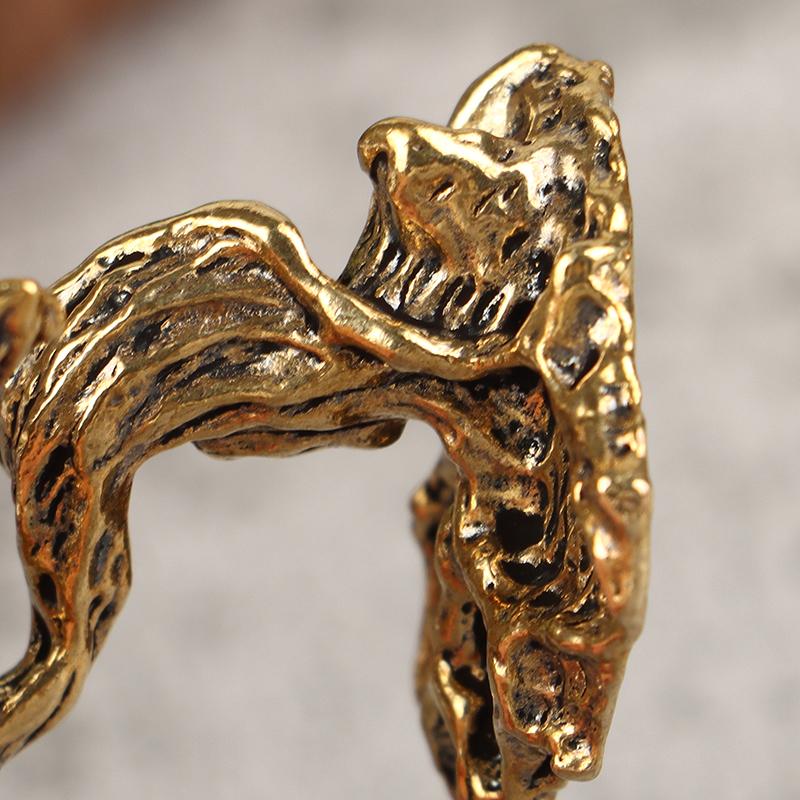 1Pc Brass Mini Welcome Pine Figurine Tree Miniature Landscape Small Bonsai Tree Statues Decorations Accessories