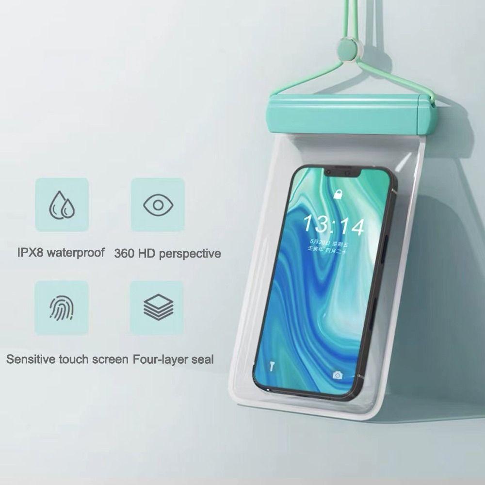 Transparent Waterproof Phone Pouch for Phones Under 7.2 Inches with Lanyard for Diving