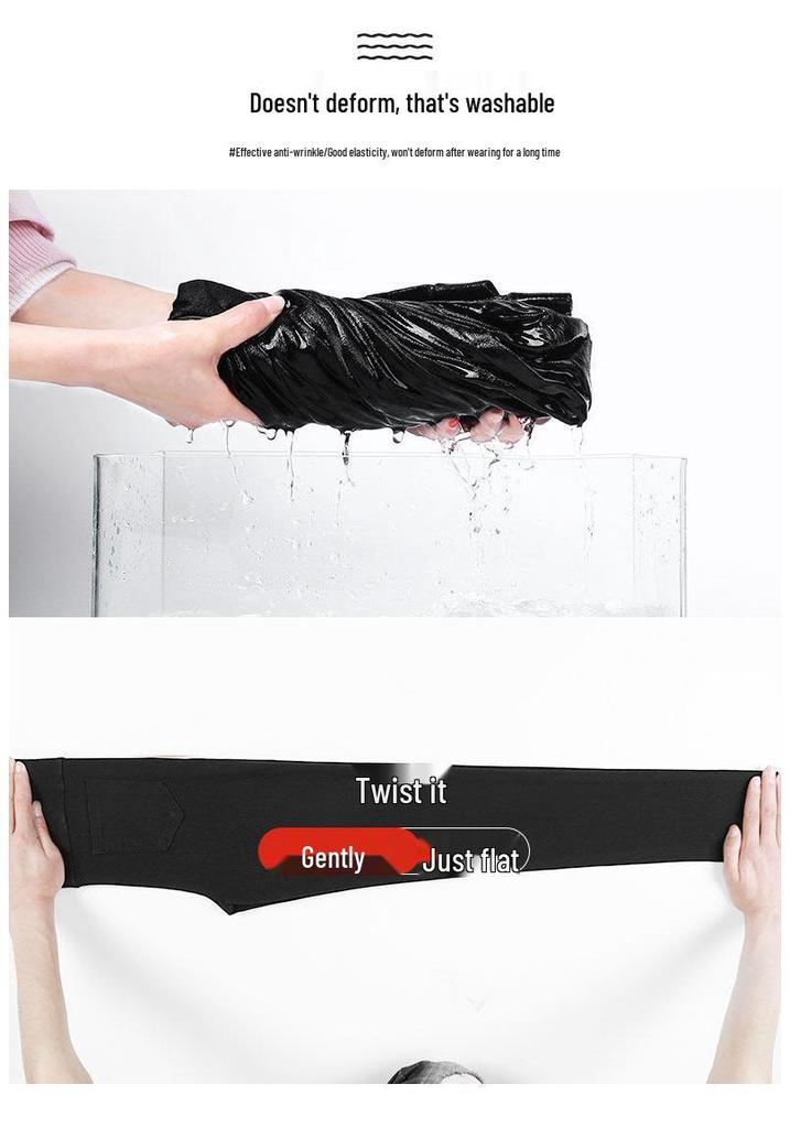 Women's High-Waisted Magic Black Slimming Pencil Pants - Plus Size, Elastic, Tight Fit for Spring and Autumn.