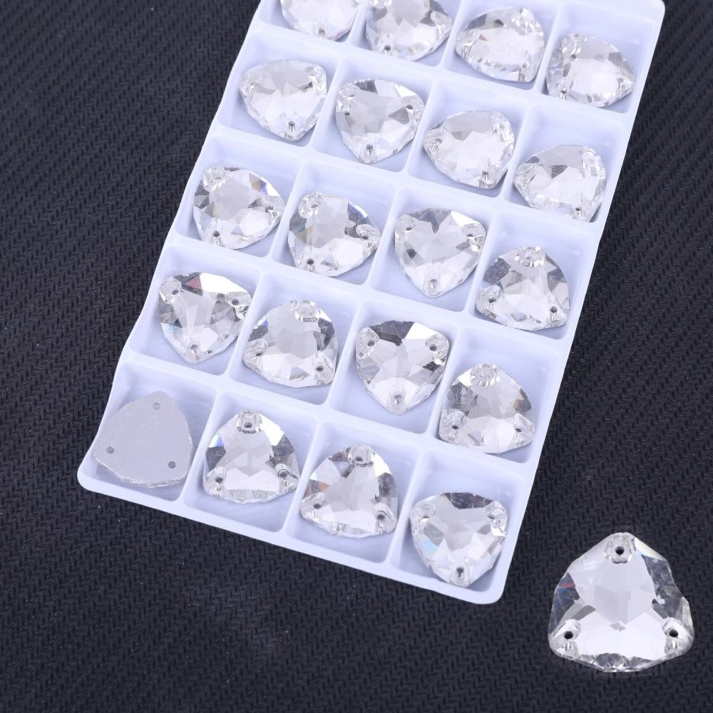 Fat Triangle Flat Bottom Hand Sewn Drill, Fat Triangle Ab Glass Flat Buckle Rhinestone Jewelry Accessories Diy Clothing Accessories