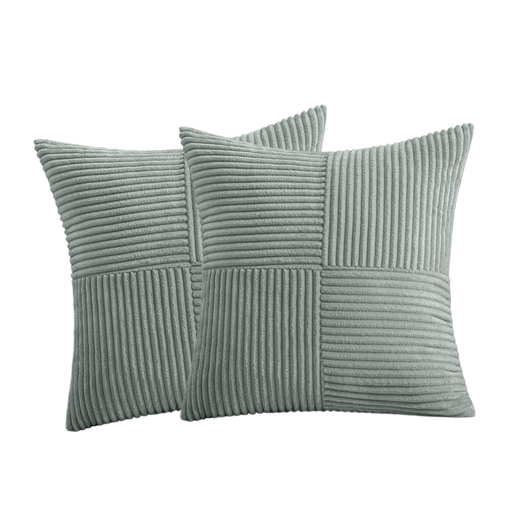 Corduroy Throw Cover - Color Design for Living Room Sofa Cushion