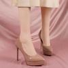 Fashion Fashion Oversize Shoes Plaid Classic Casual High Heels New Pattern Embossed In Autumn and Winter 2025 Pumps Women Shoes