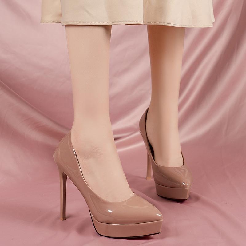 Fashion Fashion Oversize Shoes Plaid Classic Casual High Heels New Pattern Embossed In Autumn and Winter 2025 Pumps Women Shoes