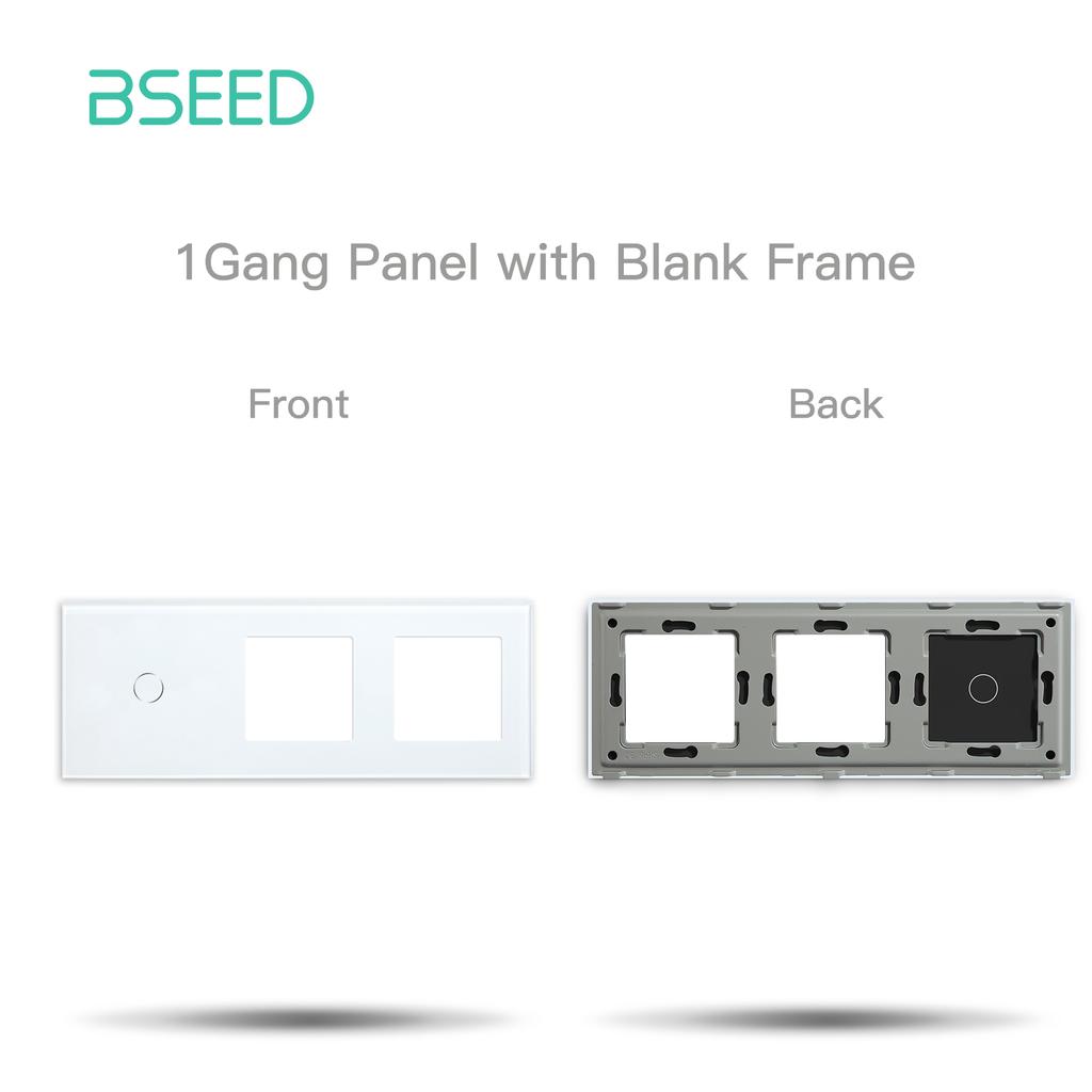 BSEED Zigbee 1/2/3Gang Smart Touch Switches Normal French Wall Sockets Type-c USB Function Parts Glass Panels DIY Combination