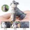 Oenux 16pcs Mini Dog Animals Model Action Figure Schnauzer Chow Chow Puppy Figurines Devon Rex Cat Cake Toppers Toy Kid Gift