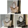 Tote Bag Womens Fall Casual Soft Purse With Zipper Closure For Daily Use