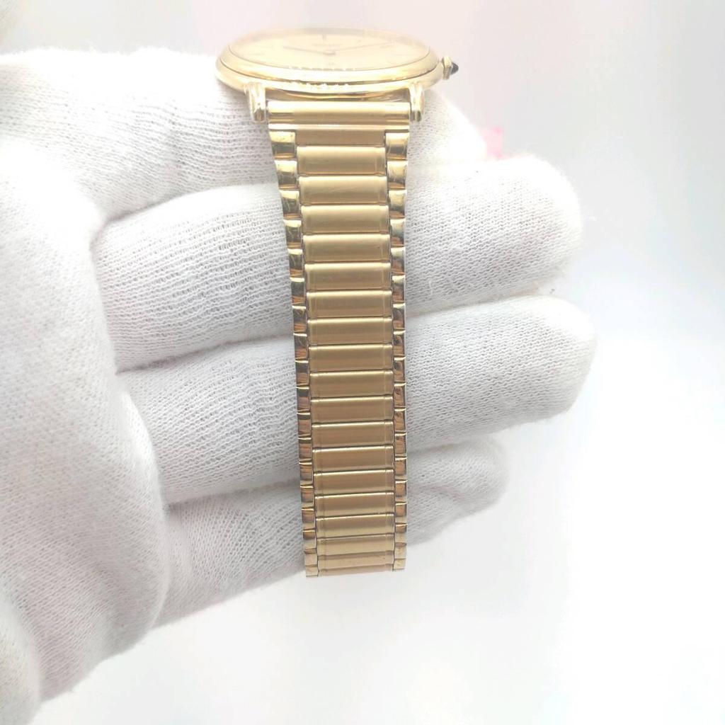 Used Management 1204 'Working Item' SEIKO Round Gold Vintage Quartz Men's Wristwatch Management 1204g
