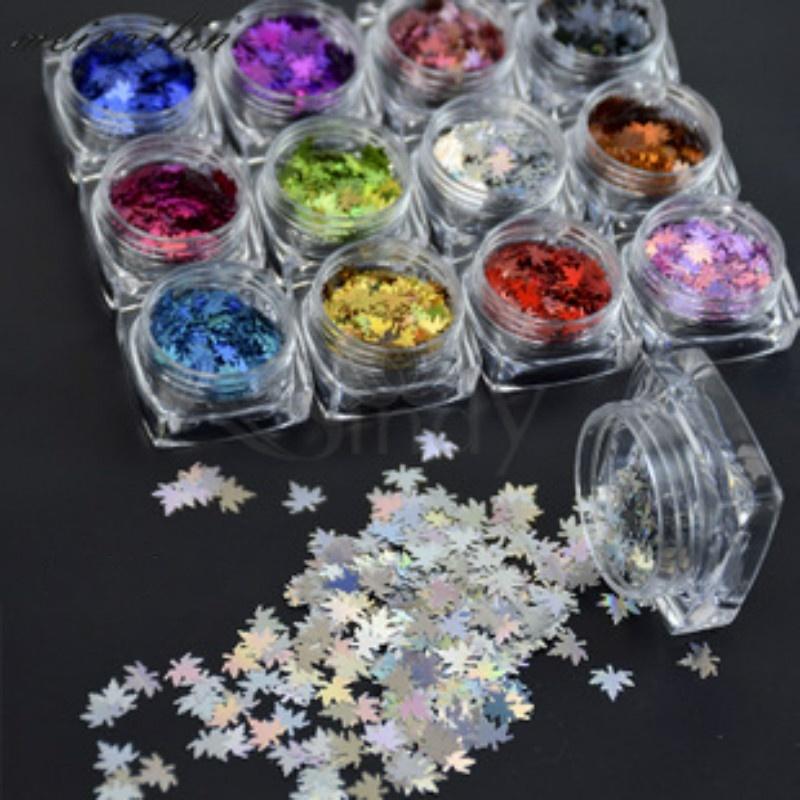 12 Pcs/set DIY Star Moon Butterfly Phantom Nail Sequin Decoration Set Nail Art Decoration Sequin Accessoires Ongles