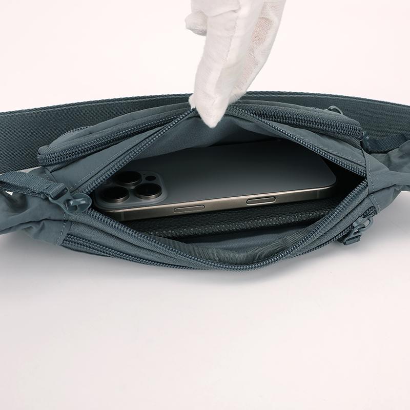 Borsa a petto da pendolare Borsa a vita tinta unita Borsa a tracolla messenger mobile multi-scomparto