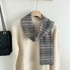 Striped Knitted Scarf for Autumn and Winter New Scarf for Couples