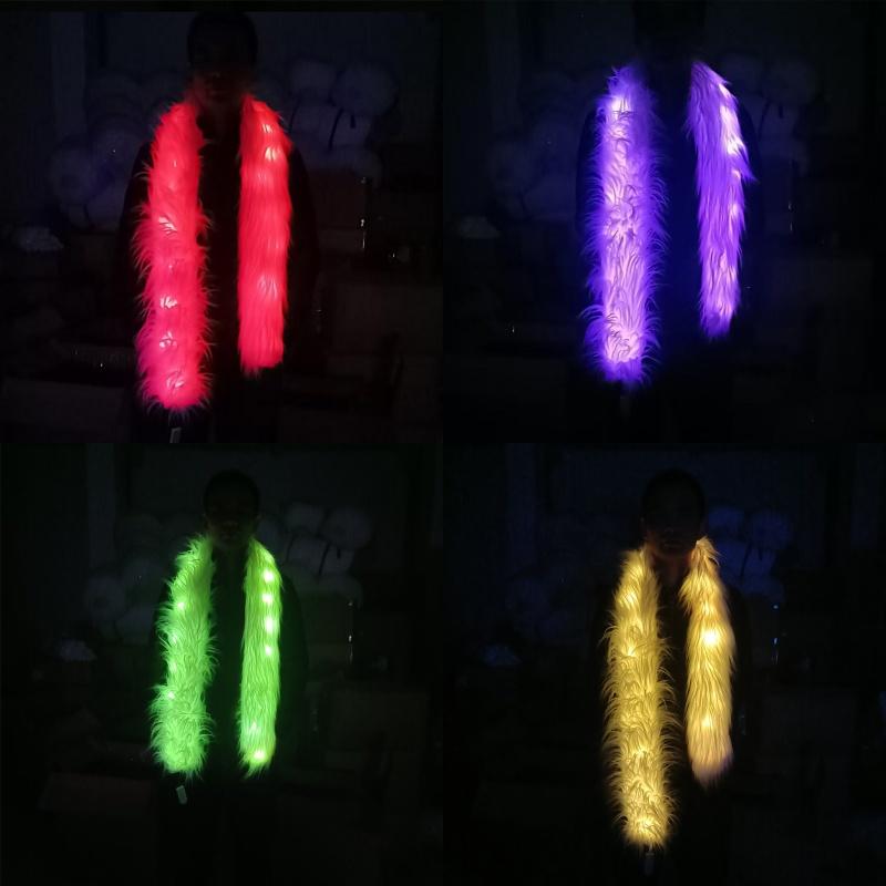 Damen LED Schal Rave Konzert Blinkender Leuchtender Schal Bar Club Tanzshow Performance Kostüm Zubehör