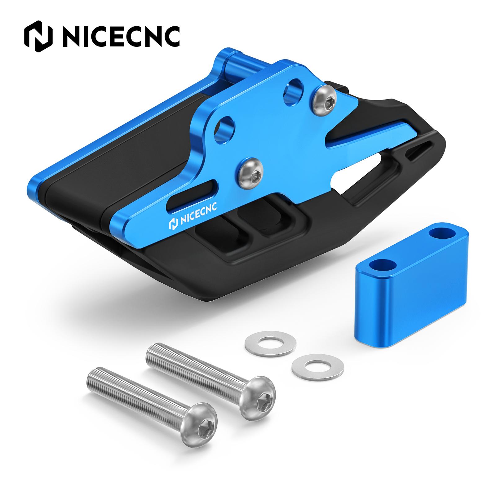 NICECNC Chain Guide Slider For Yamaha Banshee 350 1987-2006 Replaces 5X4-22199-00-00 Chain Roller Guard Aluminum ATV Accessories синий