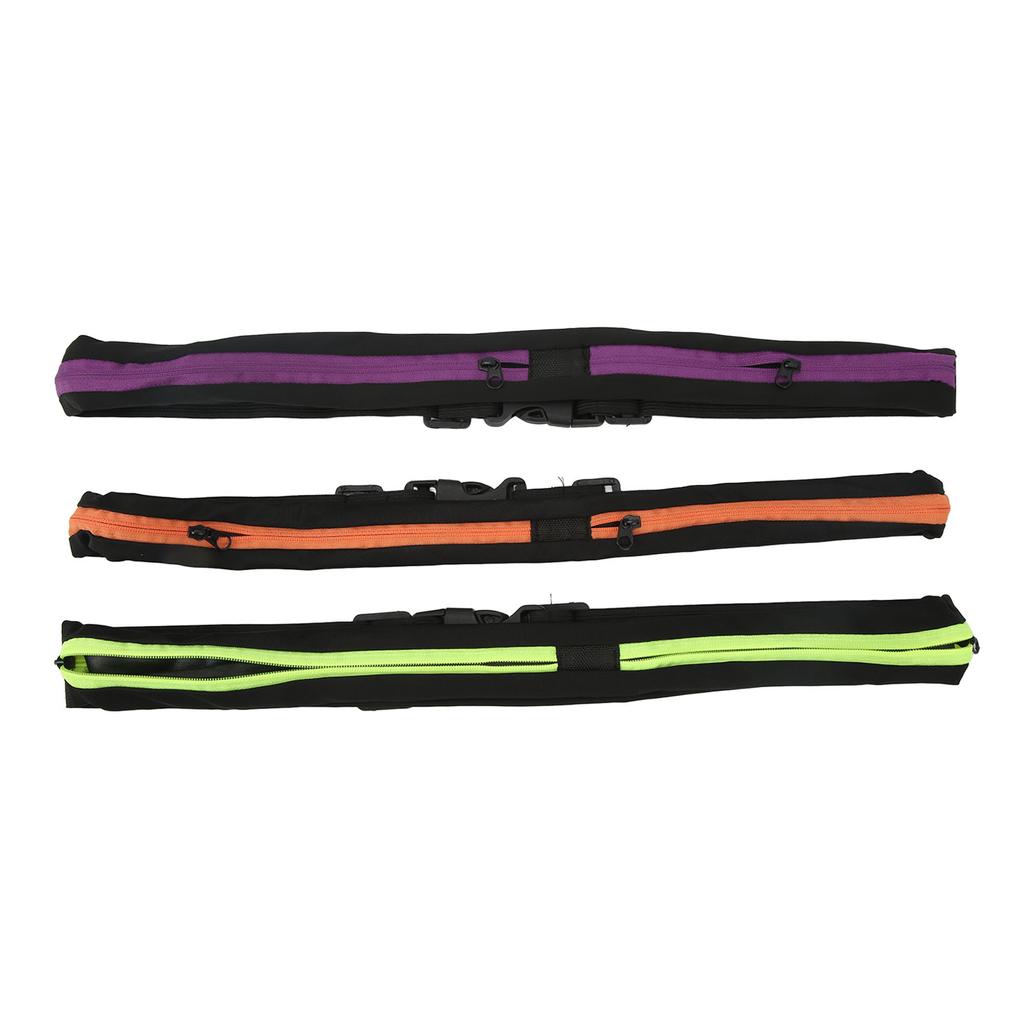 3Pcs Outdoor Sports Mini Waist Bag Anti Theft Invisible Waist Pack Double Pocket Waterproof Phone Belt Nylon Casual