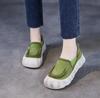 Fashion High Quality 4CM Native Flats Shoes Women Soft Soled Loafer Ethnic Moccasins Natural Suede Cow Genuine Leather Rubber Comfy