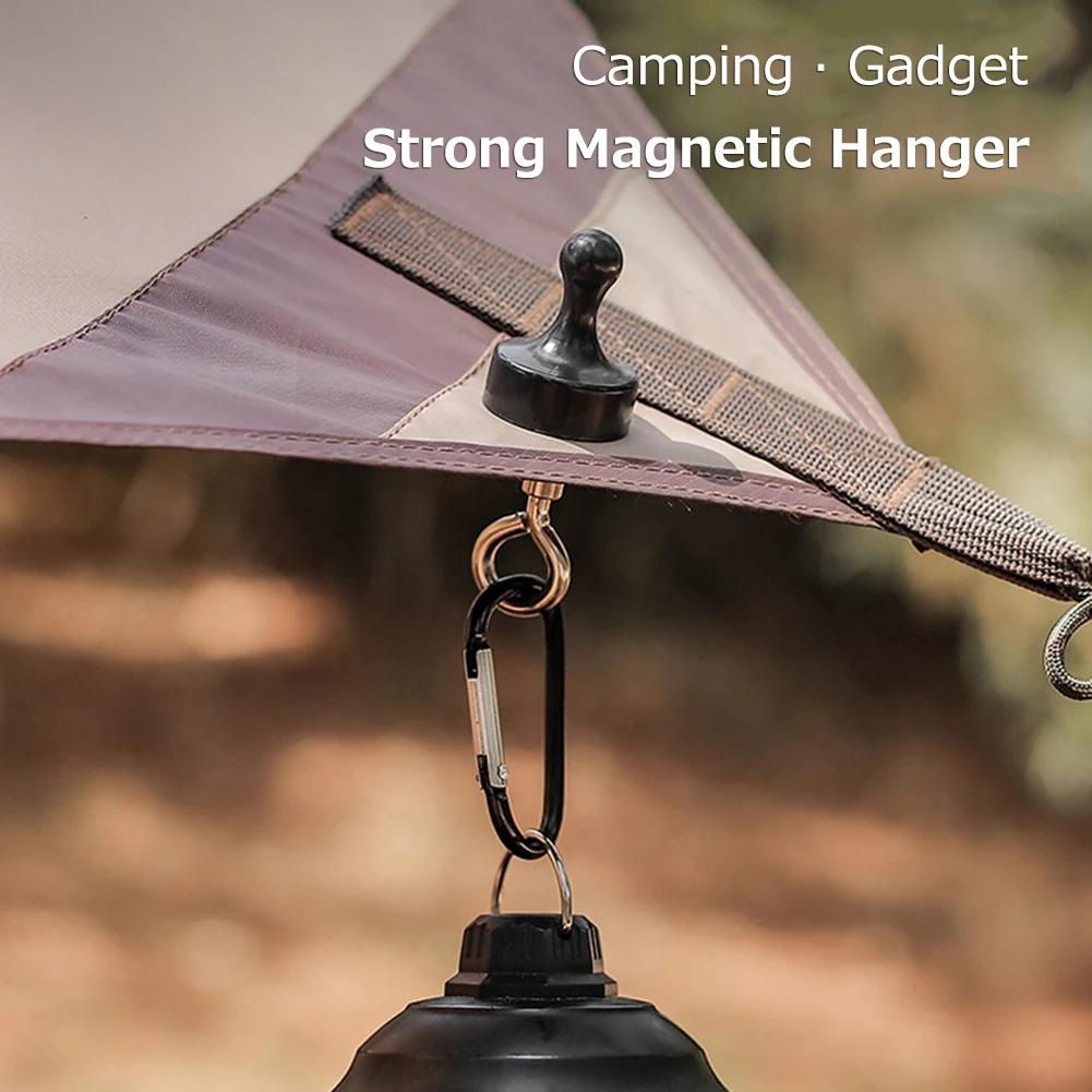 1-4PCS Camping Magnetic Hook Strong Suction Separable Outdoor Tent Canopy Carabiner Magnet Hanger Hiking Camping Accessories