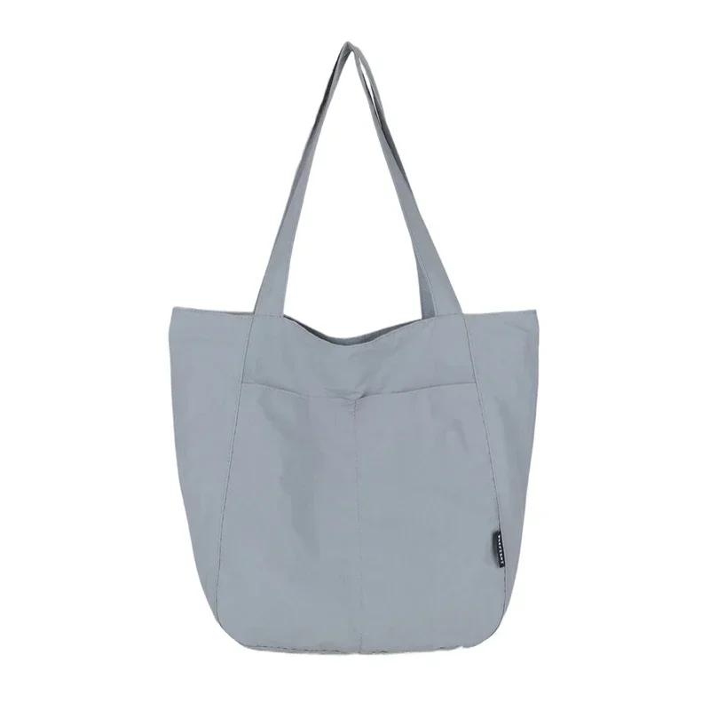 Sac en toile de grande capacité, tendance, polyvalent, à bandoulière, pour femme, avec fil à coudre concis