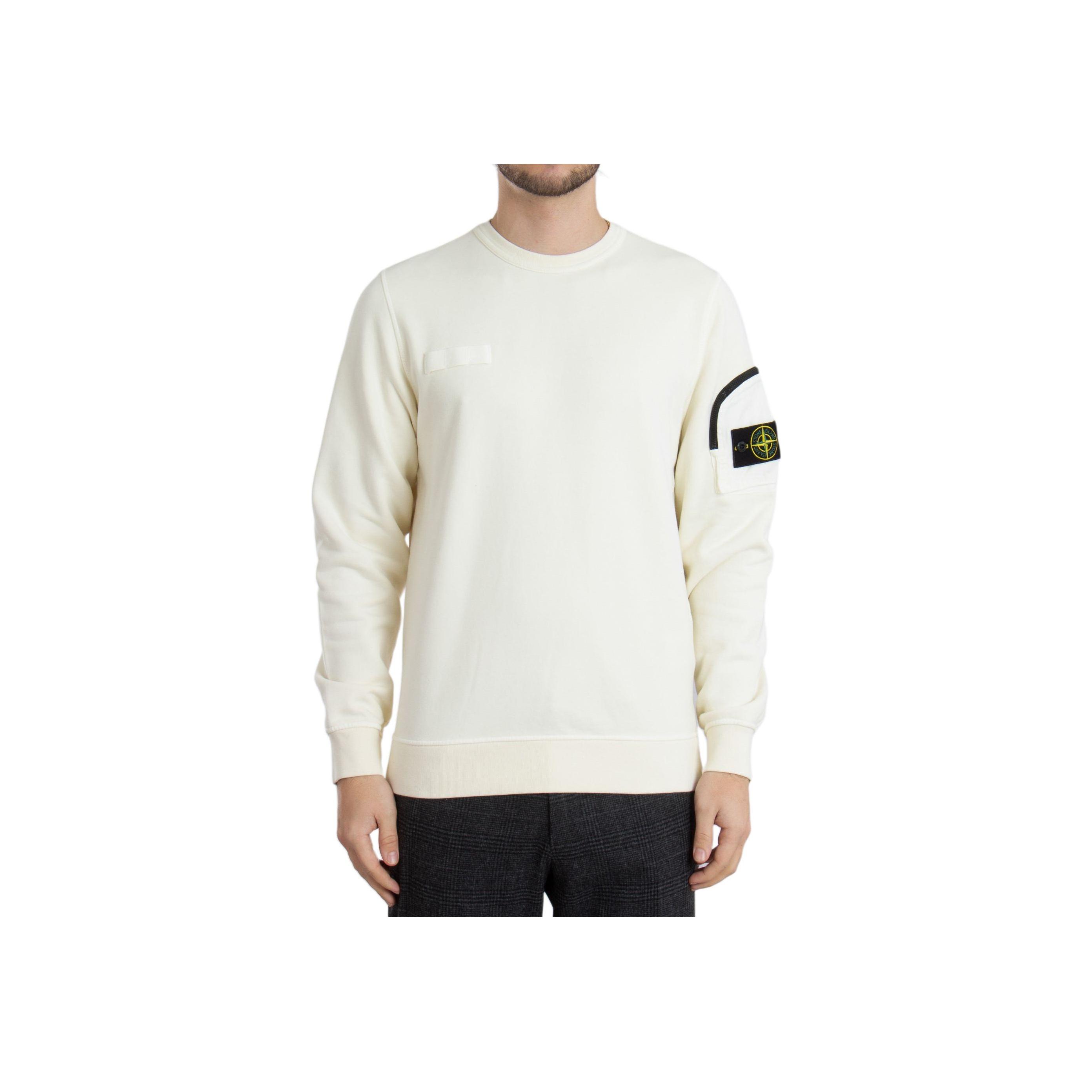 

Stone Island Solid Color Badge Crew Neck Long Sleeve Sweatshirt Men sweatshirt Off-White K1S156100003S0123-V0093 M