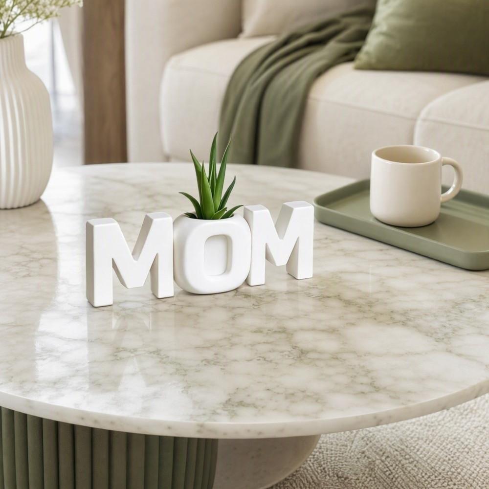 MOM Mom Letter Ornament Mom Flowerpot Shape Car Interior Ornament  Mother's Day Gifts