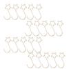 Mehrzweck-Metall-Sternform-Haken Weihnachtsbaumhalter Dekoration Gold 20PCS