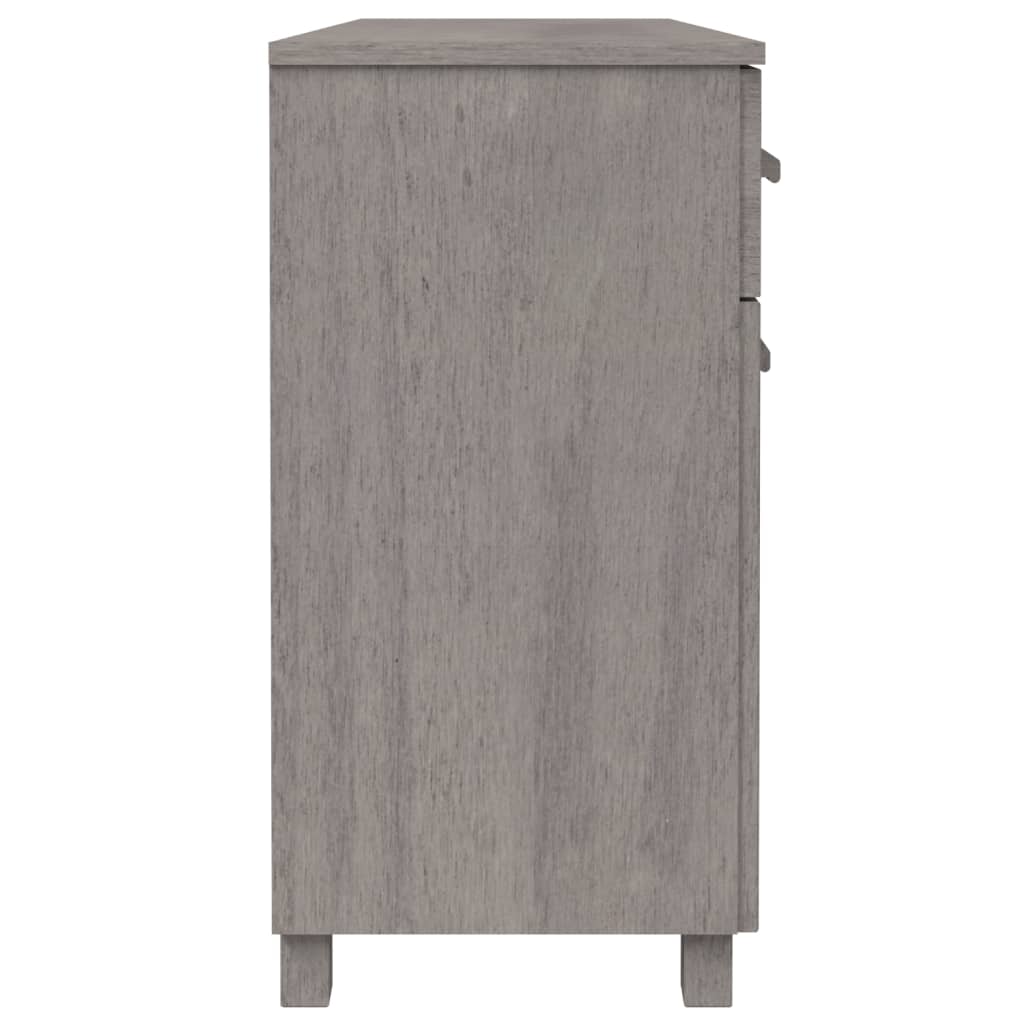 Hamar Sideboard in Light Grey 113 x 40 x 80 cm Solid Pine Wood