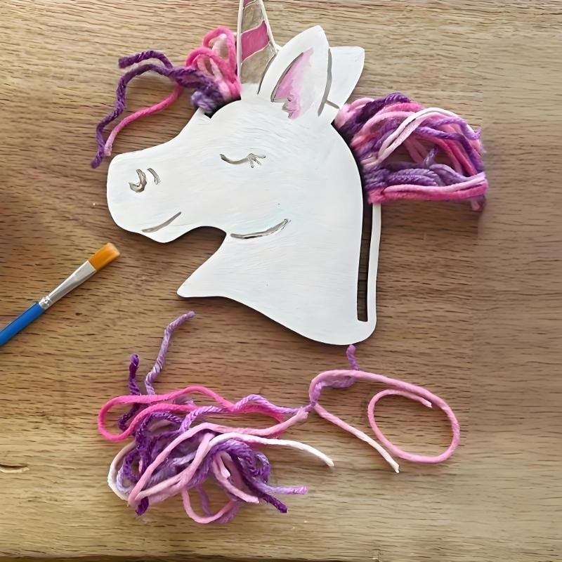 20Pc Wood Unicorn Crafts Unfinished Wood Unicorn Cutouts Wooden Unicorn Hanging Ornaments DIY Unicorn Craft Gift Tags
