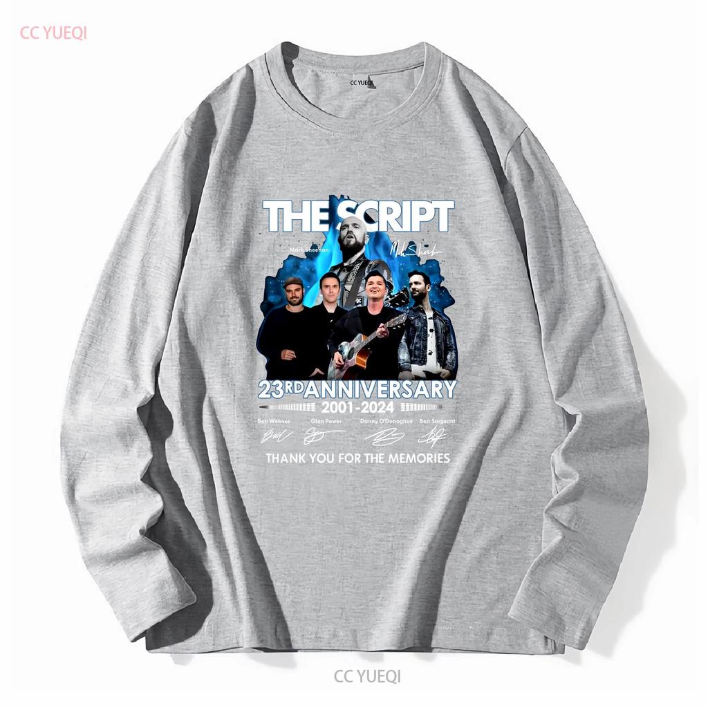 The Script 23rd Anniversary t Shirt Band Signature vintage Washed Versatile streetwear designer clothes Stylish