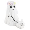 Ghost Walking Dog Statue Spooky Cute Resin Home Decoration Tabletop Ornament Ghost Dog Decor for Indoor Outdoor Use 15cm