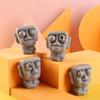 Stone Man Releases Stress Toy Slowly Rebounds Soft Moai Statue Squeeze Eyes Interested Expression Relaxes Stress Kids Gift