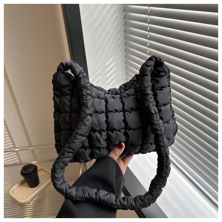 Elegant Solid Color Pleated Women's Handbag For Casual Outfits Available In Multiple Colors