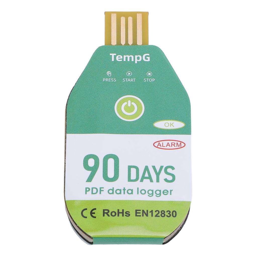 USB Temperaturdataloggfører Opptaker IP67 Vanntett Engangs PDF Temperaturdataloggfører for Kjølekjeden